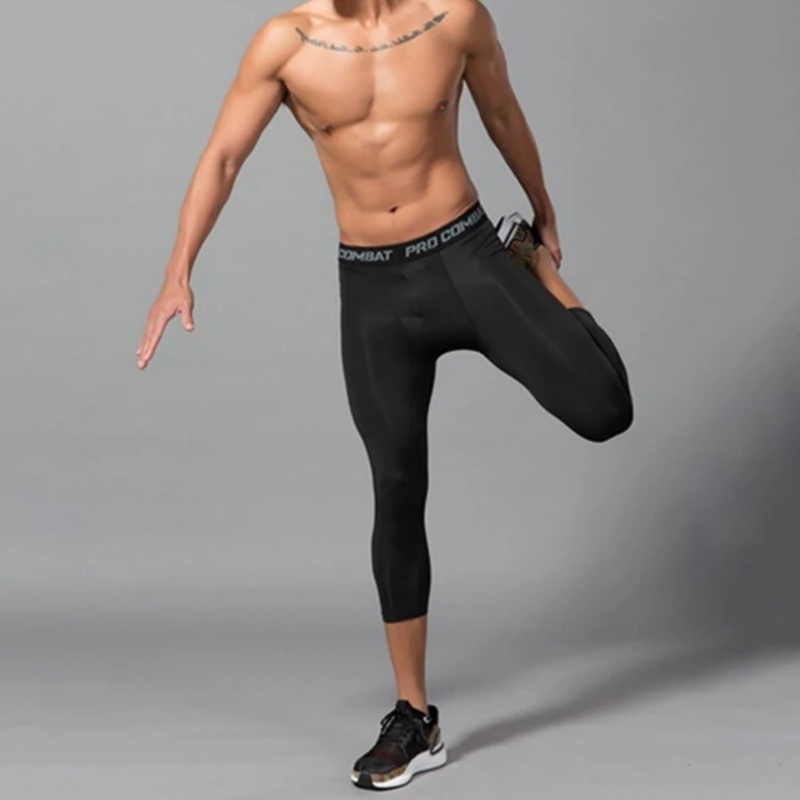 Legging Lari Pria Celana Ketat - Crossfit Ga ulasan dan harga
